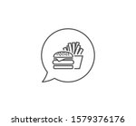 burger with fries line icon.... | Shutterstock .eps vector #1579376176