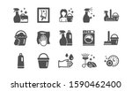 cleaning icons. laundry  window ... | Shutterstock .eps vector #1590462400