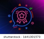 ranking star line icon. neon... | Shutterstock . vector #1641301573
