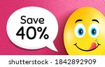save 40  off. easter egg with... | Shutterstock .eps vector #1842892909