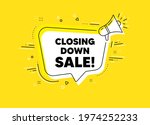 closing down sale. megaphone... | Shutterstock .eps vector #1974252233