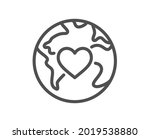 world donation line icon.... | Shutterstock .eps vector #2019538880