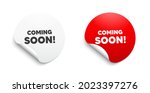coming soon. round sticker with ... | Shutterstock .eps vector #2023397276