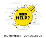 need help text. check mark chat ... | Shutterstock .eps vector #2042015903