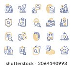 inspection line icons. quality... | Shutterstock .eps vector #2064140993