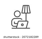 floor lamp line icon. home... | Shutterstock .eps vector #2072182289
