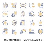 biometric line icons.... | Shutterstock .eps vector #2079212956
