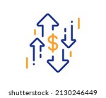 dollar rates line icon.... | Shutterstock .eps vector #2130246449