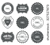 vintage emblems  labels. top... | Shutterstock .eps vector #327527873