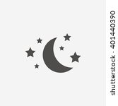 sleep icon. moon and stars sign.... | Shutterstock .eps vector #401440390
