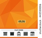 triangular low poly orange... | Shutterstock .eps vector #443530006