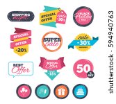 sale stickers  online shopping. ... | Shutterstock . vector #594940763