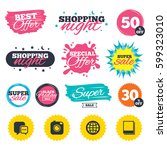 sale shopping banners. special... | Shutterstock .eps vector #599323010
