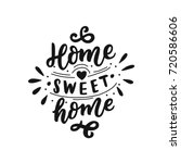 hand drawn lettering with... | Shutterstock .eps vector #720586606
