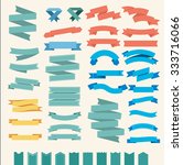big  set of ribbons and labels... | Shutterstock .eps vector #333716066