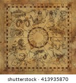 Collage With Zodiac Symbols And ...