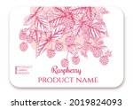 raspberry. ripe berries on... | Shutterstock .eps vector #2019824093