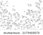 cherry blossom branches against ... | Shutterstock .eps vector #2175403073