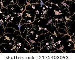 cherry blossom branches against ... | Shutterstock .eps vector #2175403093