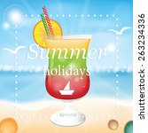 summer holidays vector... | Shutterstock .eps vector #263234336
