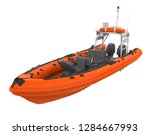 Rescue Lifeboat Isolated. 3d...