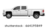 White Pickup Truck Isolated. 3d ...