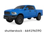 Blue Pickup Truck Isolated. 3d...