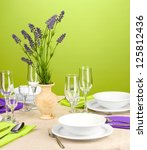 Table Setting In Violet And...