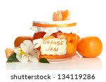 orange jam with zest and... | Shutterstock . vector #134119286