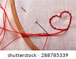 the embroidery hoop with canvas ... | Shutterstock . vector #288785339
