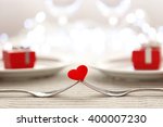 Heart Between Two Forks On A...