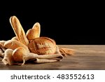 Fresh Bread On Dark Background