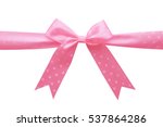 pink bow on light background | Shutterstock . vector #537864286