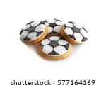 football cookies on white... | Shutterstock . vector #577164169