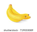 ripe bananas isolated on white | Shutterstock . vector #719033089