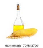 Glass Bottle With Corn Oil And...