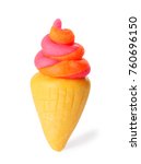 plasticine ice cream on white... | Shutterstock . vector #760696150