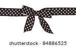 Black Ribbon With Dots Isolated ...