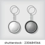 two key chain pendants mock up | Shutterstock .eps vector #230684566