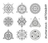 sacred geometry forms | Shutterstock .eps vector #687046849