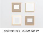 Transform space into art gallery with modern picture frames. white design and empty templates create blank canvas for images or artwork. Whether in home or office.