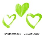 three handmade heart shapes... | Shutterstock . vector #236350009