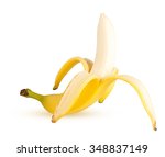 healthy peeled banana isolated... | Shutterstock . vector #348837149