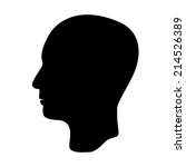 silhouette of head  isolated on ... | Shutterstock .eps vector #214526389