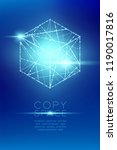 cube box isometric wireframe... | Shutterstock .eps vector #1190017816