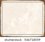 vintage blank metal sign with... | Shutterstock .eps vector #536718559