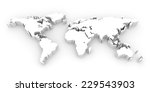 shape of world map. 3d... | Shutterstock . vector #229543903