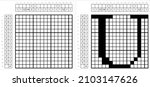 alphabet u nonogram pixel art ... | Shutterstock .eps vector #2103147626