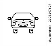 car front view pixel art ... | Shutterstock .eps vector #2103147629