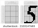 number five 5 nonogram pixel... | Shutterstock .eps vector #2103147683
